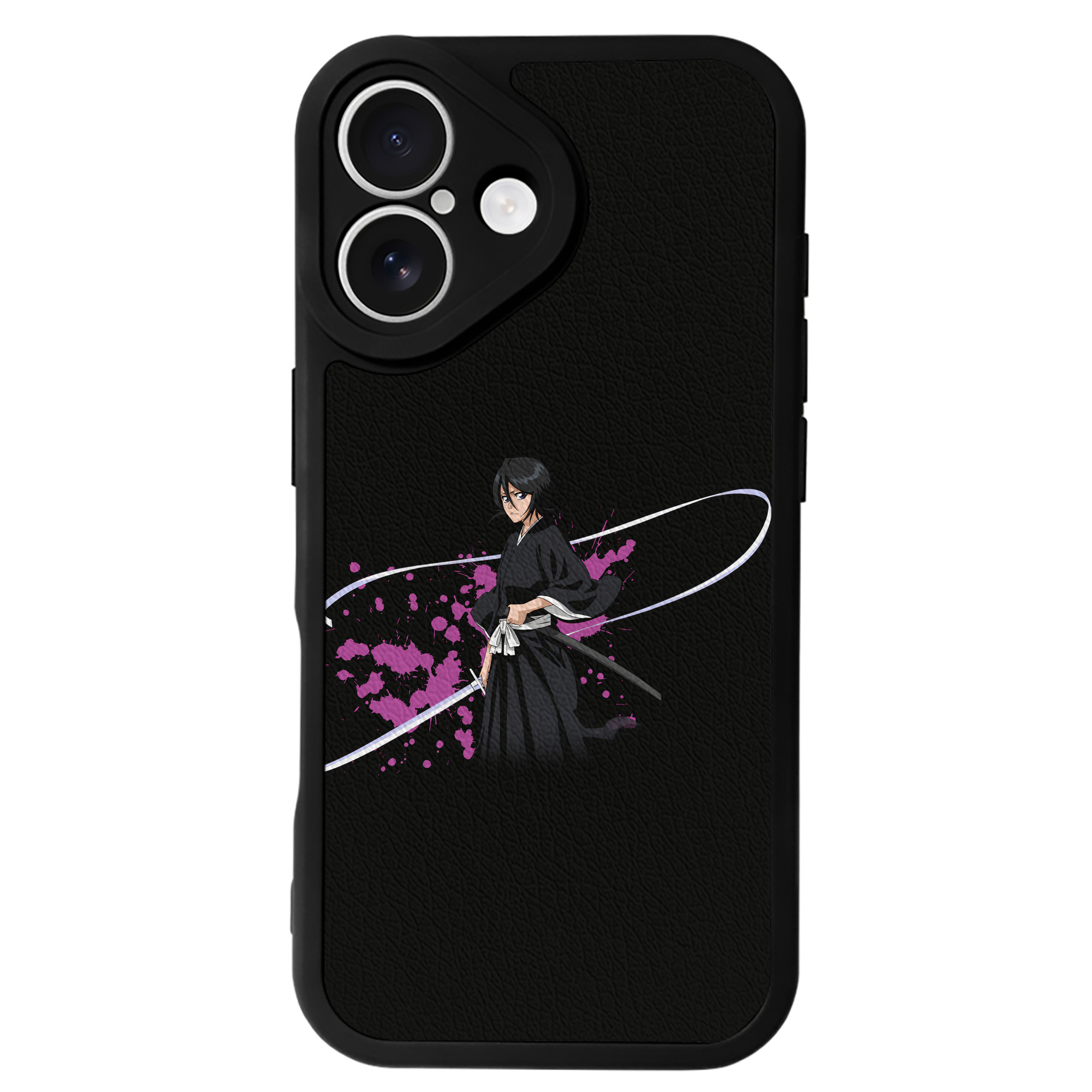 （画像用） ブリーチ 朽木ルキア BLEACH Kuchiki Rukia 【iPhone 16シリーズ対応】シリコンスマホケース（レザー調） 材質：シリコン